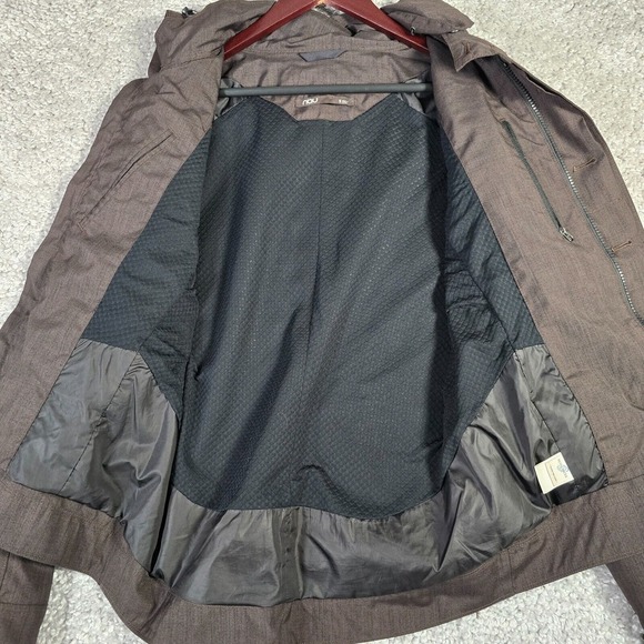 Nau Mens Hooded Full Zip Jacket Brown Size Small Outdoor Technical Shell - Picture 6 of 16
